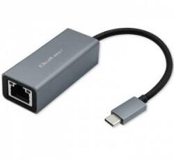 Qoltec USB-C to RJ45 Ethernet Adapter Cable | 1000Mbps | Aluminum Enclosure
