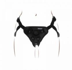 Boss of Toys Get Real Adjustable Strap-On Harness Black - Universal Fit, 3 Silicone Rings