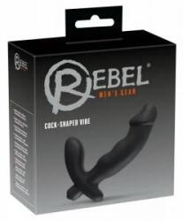 Rebellion Rebel Black Intimate Vibe with Perineal Stimulator 15cm Silicone