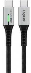 LogiLink USB-C 20 Gb/s, 240W 1.5m braided cable black