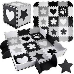 Jokomisiada Foam puzzle - Contrast baby mat SHAPES 120x120cm ZA4782