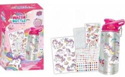 Norimpex Water bottle with unicorn, with sticker. , 500 ml, cards