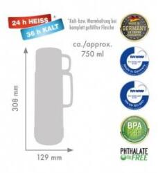 ROTPUNKT Hiking thermos Series 40 0.75 l White-yellow