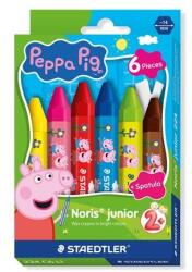 STAEDTLER Viaszkréták, hatszögletű, jumbo, STAEDTLER "Noris® junior 224", Peppa Pig, 6 szín, 6 db