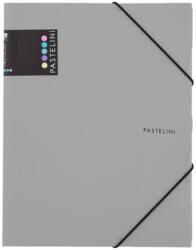 KARTON P+P Mappa 3 füllel és gumiszalaggal A4 PP PASTELINI szürke