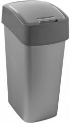 Keter Szemetesláda zsanéros fedéllel, hulladékválogatáshoz, műanyag, 45 l, CURVER, szürke/szürke
