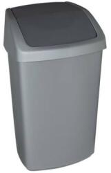 Keter Hulladékgyűjtő billenőtetővel, 50 l, CURVER "Billenőtető", ezüst/grafit