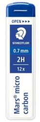 STAEDTLER Grafitfilc, 2H, 0, 7 mm, STAEDTLER "Mars Micro Carbon250", 12 db