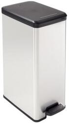 Keter Pedálos szemetes, 40 l, CURVER "Slim Bin", fekete-ezüst
