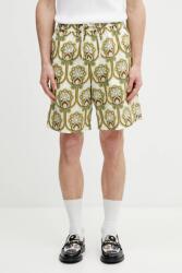 Drôle de Monsieur férfi lenvászon rövidnadrág Short Tapisserie Florale Lin - zöld XL
