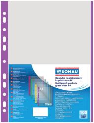 DONAU Folie protectie cu margine color, 40 microni, 100 buc/set, mov, DONAU (DN-1774100PL-23)