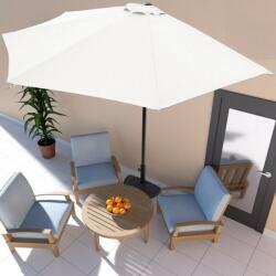 ProGarden Ambience Kitekerhető Félkör-Balkon napernyő, széltörővel, 2, 7 m, 160g/m2 Acél vázzal, krémszínű (FE9000010)
