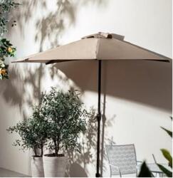 ProGarden Ambience Kitekerhető Félkör-Balkon napernyő, széltörővel, 2, 7 m, 160g/m2 Acél vázzal Taupe (FE9000020)