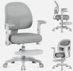 Mark Adler Scaun pivotant pentru copii Mark Adler Junior 5.0 Grey, Inaltime reglabila, Suport pentru picioare reglabil pe inaltime, Roti gravitationale, Spuma, Rotatie la 360 de grade, Ergonomic (Gri) (MA-JUNIOR