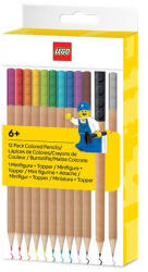 LEGO® Színes ceruza készlet, mini figurával, LEGO, 12 különböző szín (L53706) - tintasziget