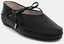 Calvin Klein bőr balerina cipő BALLERINA MARY JANE STRAP LTH - fekete Női 37