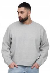 Boohooman Férfi Pulóver Szürke Melange Kapucni Nélkül Hosszú Ujjú Plus Size Z3A (CMM07602-265-303)