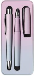 Faber-Castell Set cadou stilou+pix Faber-Castell Poly Ball Flow Edition roz-bleu (FC241054)