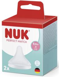 Nuk Pm Tetina Silicon 6+ Flux Control 2buc (4008600445562)