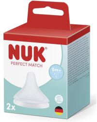 Nuk Pm Tetina Silicon 0+ Flux S 2buc (4008600445586)