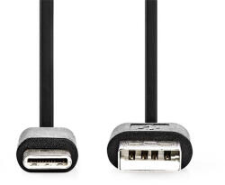 Nedis CCGL60600BK30 USB A - USB C (USB-C) kábel, USB2.0, 15W, hossz 3m (CCGL60600BK30)