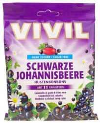 VIVIL Cukormentes Cukorka Feketerib 60g - plazapatika