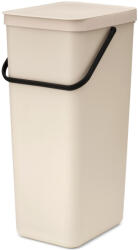 Brabantia Sort & Go konyhai szemetes felnyitható fedővel, 40L, világos bézs
