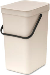 Brabantia Sort & Go konyhai szemetes felnyitható fedővel, 12L, világos bézs