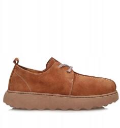 Ravini Női félcipő Ravini 251083 Tan Suede barna barefoot fűzött (251083)
