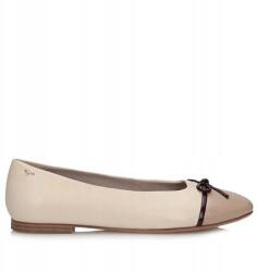 Tamaris Női balerinacipő Tamaris 1-22137-46-430 Ivory Comb bézs, masnival (1-22137-46-430)