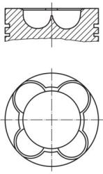 MAHLE dugattyú MAHLE 227 PI 00141 000 for MAN (227 PI 00141 000)