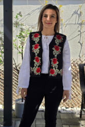 Magazin Traditional Vesta brodata cu model traditional Flori 5