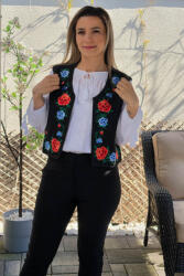 Magazin Traditional Vesta brodata cu model traditional Flori 4