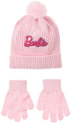 Sun City Barbie Light Pink flitteres gyerek sapka + kesztyű szett 52 cm 85SNXHY40074B52 (85SNXHY40074B52)