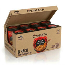 OYAKATA 8DB Oyakata Instant Noodles Korean BBQ instant tészta tál 93g