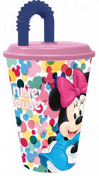 Disney Minnie szívószálas műanyag pohár 430 ml Nr 01