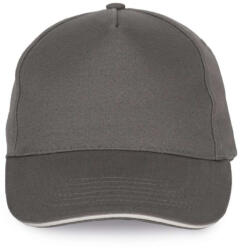 K-UP KP124 5 paneles kontrasztos baseball sapka - slate grey/light grey színben (kp124sl/lgr-u)
