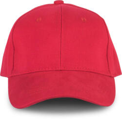 K-UP KP108 Oeko-Tex 6 paneles baseball sapka - red színben (kp108re-u)