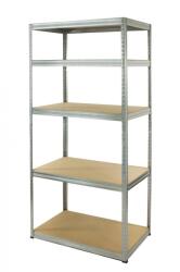 Apolcod FUTUR horganyzott fém polcrendszer - 180x90x45 cm - 5 polcos - 1250 kg teherbírás