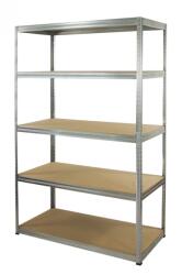 Apolcod FUTUR PLUS horganyzott fém polcrendszer - 180x120x60 cm - 5 polcos - 1250 kg teherbírás