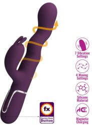Pretty Love Vibrator Rabbit Laursen, 7 Vibratii + 4 Waving, Silicon, USB Vibrator