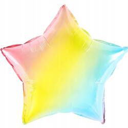 PartyBee Fólia lufi Színes Szivárványos 45cm Csillag Héliumos Születésnapra