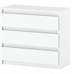 Stiv-Meble Komód Fehér 3 fiókkal 80 CM Rtv szekrény Nappali bútor Loft komód (Komoda Biała Komoda Z Szufladami Szafka Rtv)