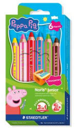 STAEDTLER Színes ceruza készlet, hatszögletű, jumbo, STAEDTLER „Noris® junior 140", Peppa malac, 6 szín (COTS140C6L1)