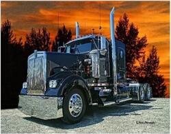 NORIMPEX - Puzzle Tablou Diamant: Camion la apus de soare 30x40cm - 1 - 39 piese