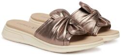 Caprice Papuci dama din piele naturala, Caprice 9-27208-46 398 BROWN METALLIC, maro