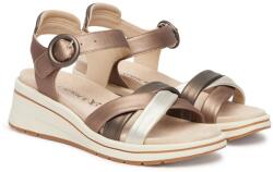 Caprice Sandale dama din piele naturala, Caprice 9-28304-46 366 TAUPE METALLIC, taupe metalizat