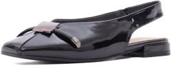 Epica Sabot cu bareta dama din piele naturala lacuita, Epica 7QXS80016C 01-L, negru
