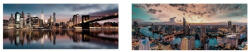AdTrend Set 4 tablouri decorative olegrafie pe panza City 120 x 40 cm (107448)