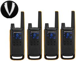 PNI Kit Statie radio PMR portabila Motorola TALKABOUT T82 Extreme Quad set cu 4 buc + Cadou Sticky Pad Cav (PNI-T82E4-SPC) Statii radio